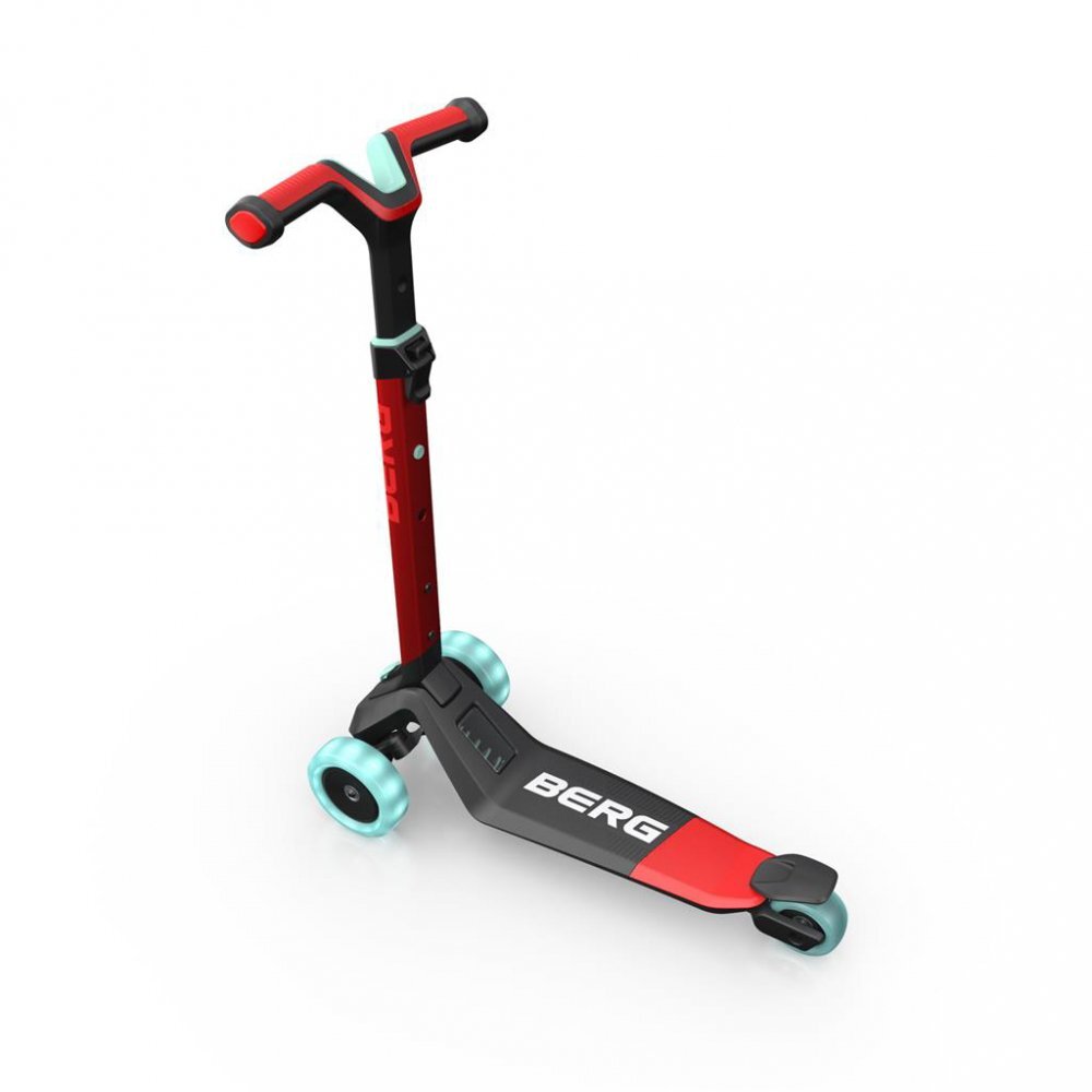 BERG TOYS Trotineta pliabila cu lumini Berg Nexo rosu ghidon reglabil greutate admisa 50 kg