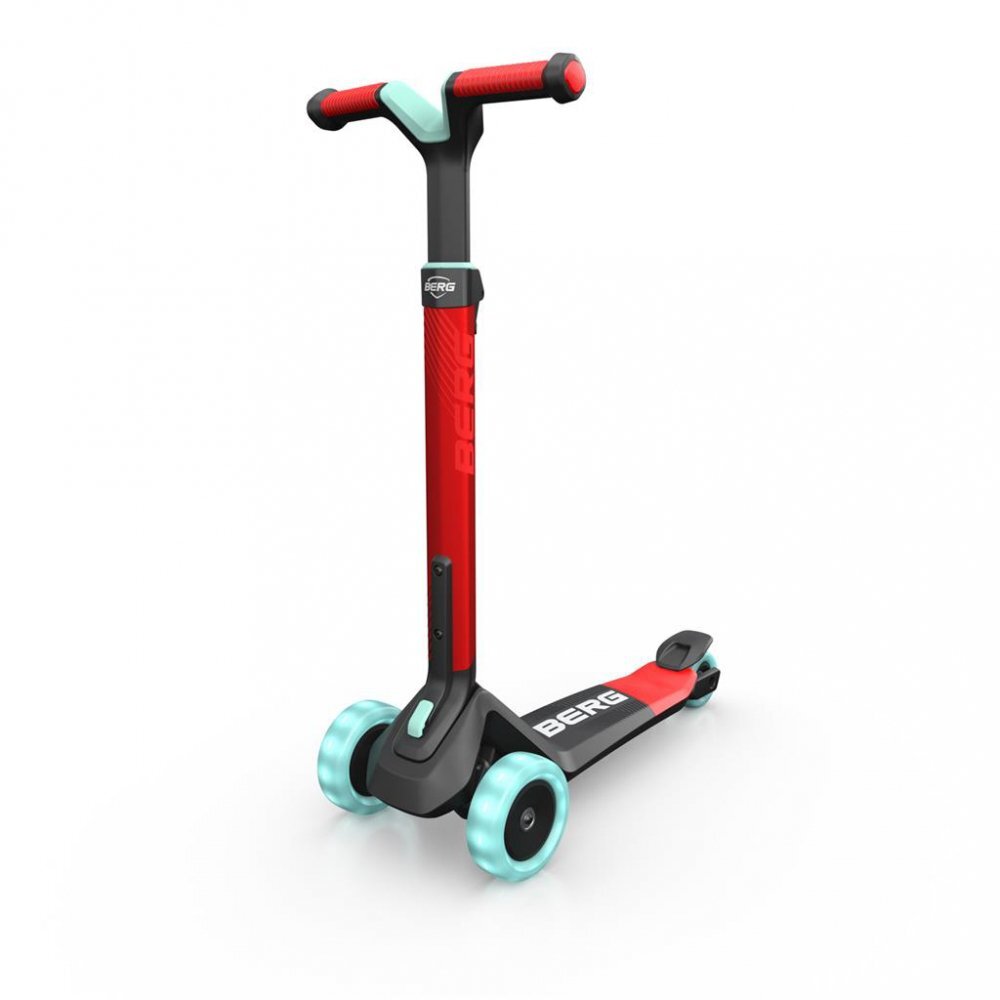 BERG TOYS Trotineta pliabila cu lumini Berg Nexo rosu ghidon reglabil greutate admisa 50 kg