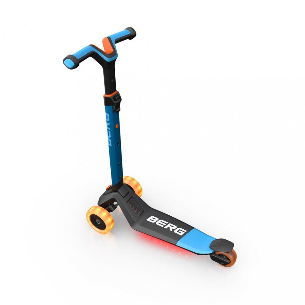 BERG TOYS Trotineta pliabila cu lumini LED Berg Nexo albastru ghidon reglabil greutate admisa 50 kg