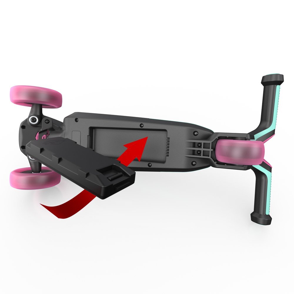 BERG TOYS Trotineta pliabila cu lumini si magnet Berg Nexo albastra ghidon reglabil greutate admisa 50 kg