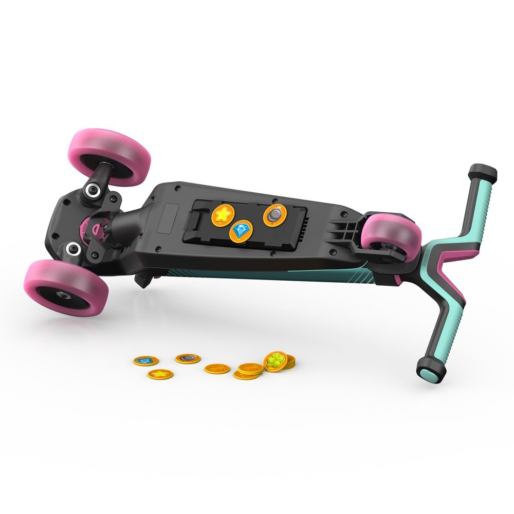 BERG TOYS Trotineta pliabila cu lumini si magnet Berg Nexo lime ghidon reglabil greutate admisa 50 kg