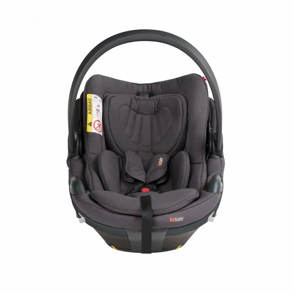 BESAFE Scoica copii Go Beyond 2 Dark Grey Melange certificata pentru utilizare in avion protectie la impact lateral SIP+ tetiera reglabila