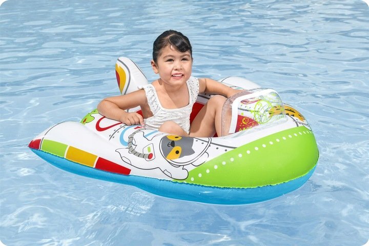BESTWAY Barca gonflabila pentru copii cu sunete 104 x 99 cm Space Ship