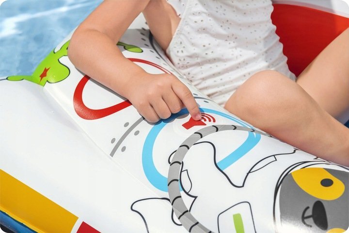 BESTWAY Barca gonflabila pentru copii cu sunete 104 x 99 cm Space Ship