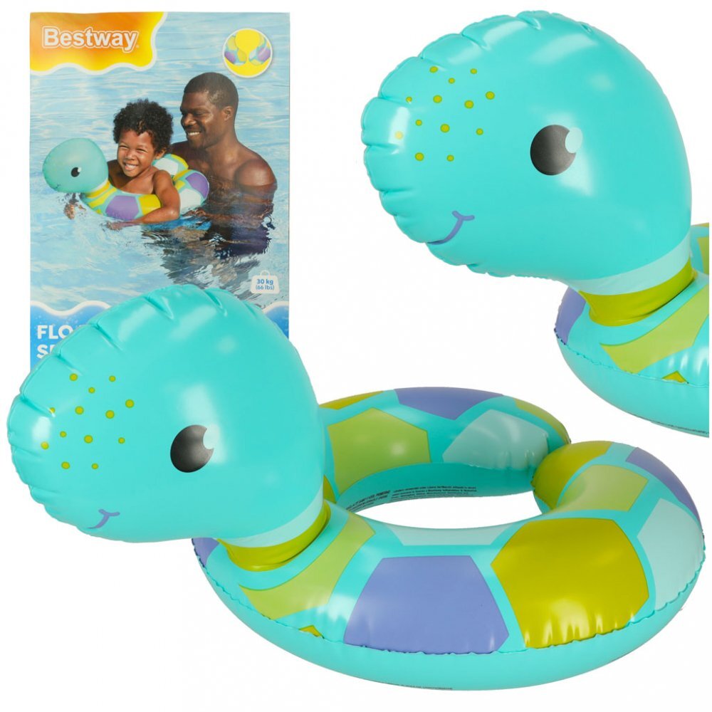 BESTWAY Colac de inot gonflabil pentru copii 50 x 46 cm model Blue Turtle