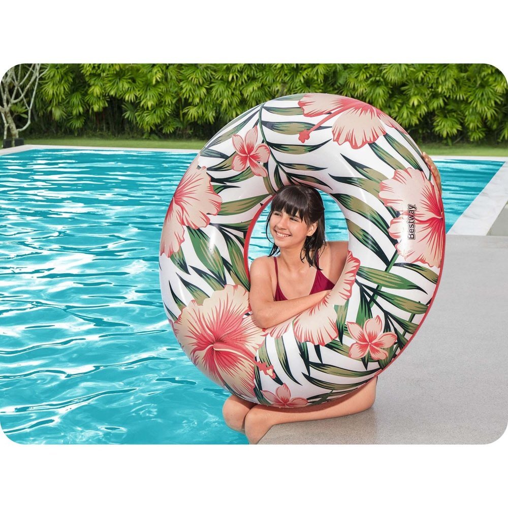 BESTWAY Colac gonflabil diametru 119 cm Exotic Roz