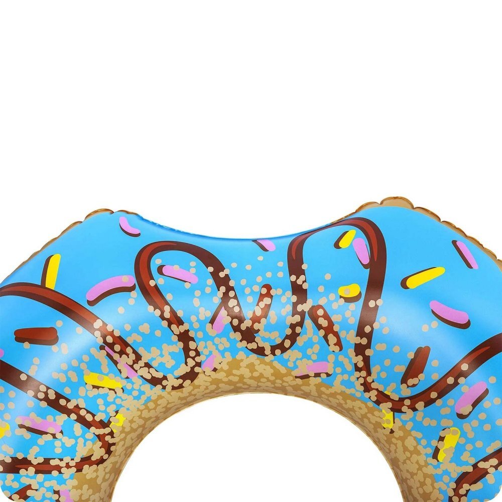 BESTWAY Colac gonflabil Donut Albastru diametru 107 cm pentru copii peste 12 ani Material PVC durabil rezistent la soare si apa sarata Kit de reparatie inclus
