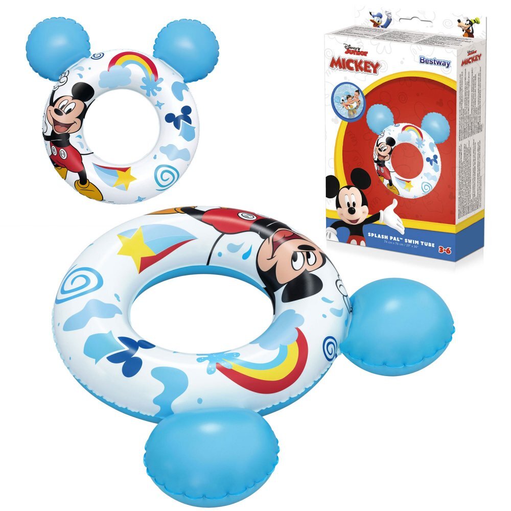 BESTWAY Colac gonflabil pentru inot 3-6 ani Mickey Mouse cu urechiuse