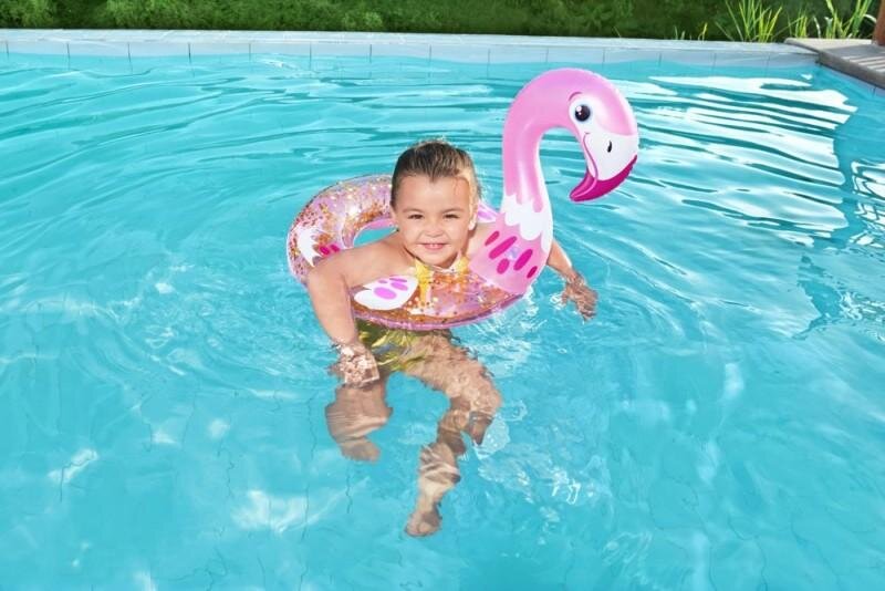 BESTWAY Colac gonflabil pentru inot copii 3-6 ani 61x61 cm forma de Flamingo