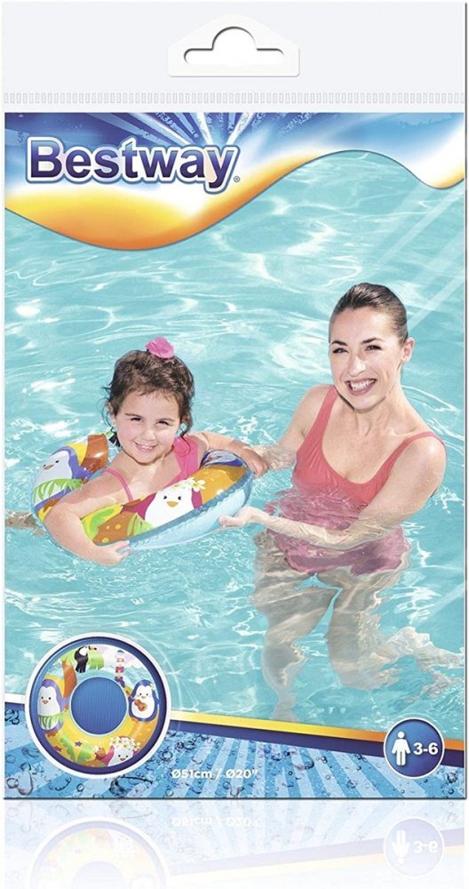 BESTWAY Colac gonflabil pentru inot copii 51 cm Pinguin