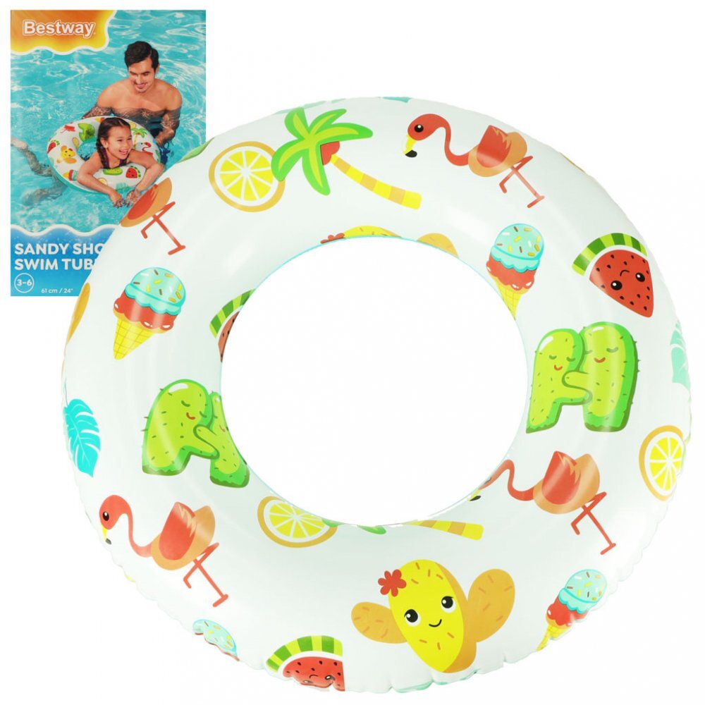 BESTWAY Colac gonflabil pentru inot copii 61 cm Flamingo