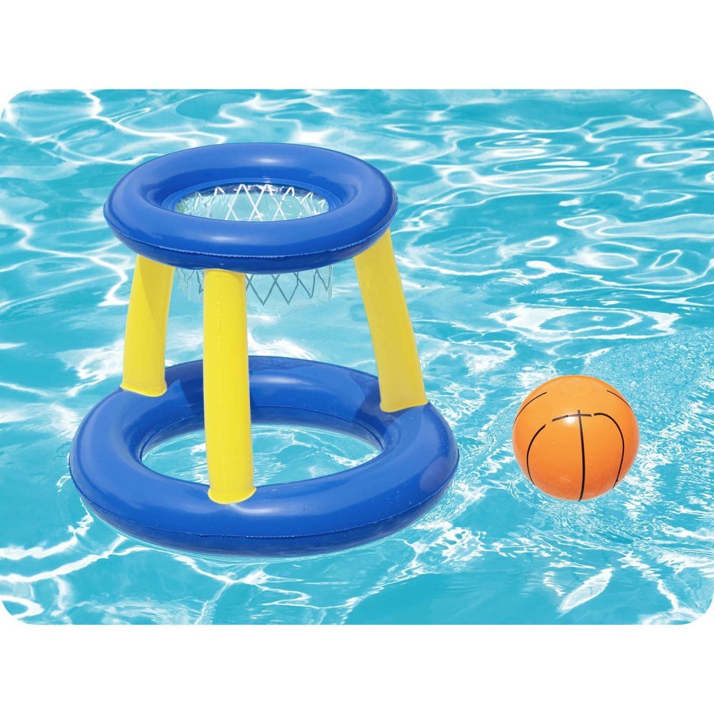 BESTWAY Cos de baschet gonflabil pentru piscine AlbastruGalben