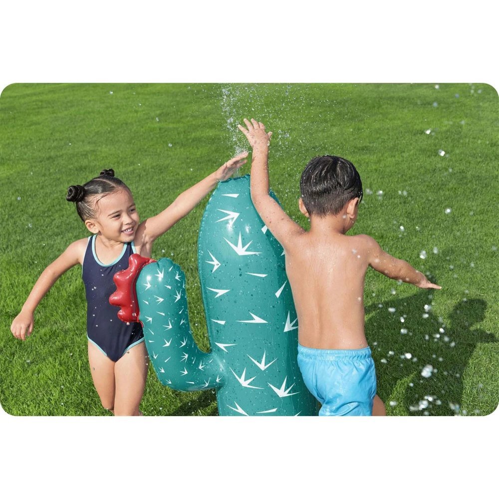 BESTWAY Jucarie gonflabila de gradina cu stropitoare Cactus 1104x74 cm cu conectare furtun apaBaza antirasturnareMaterial PVC rezistent