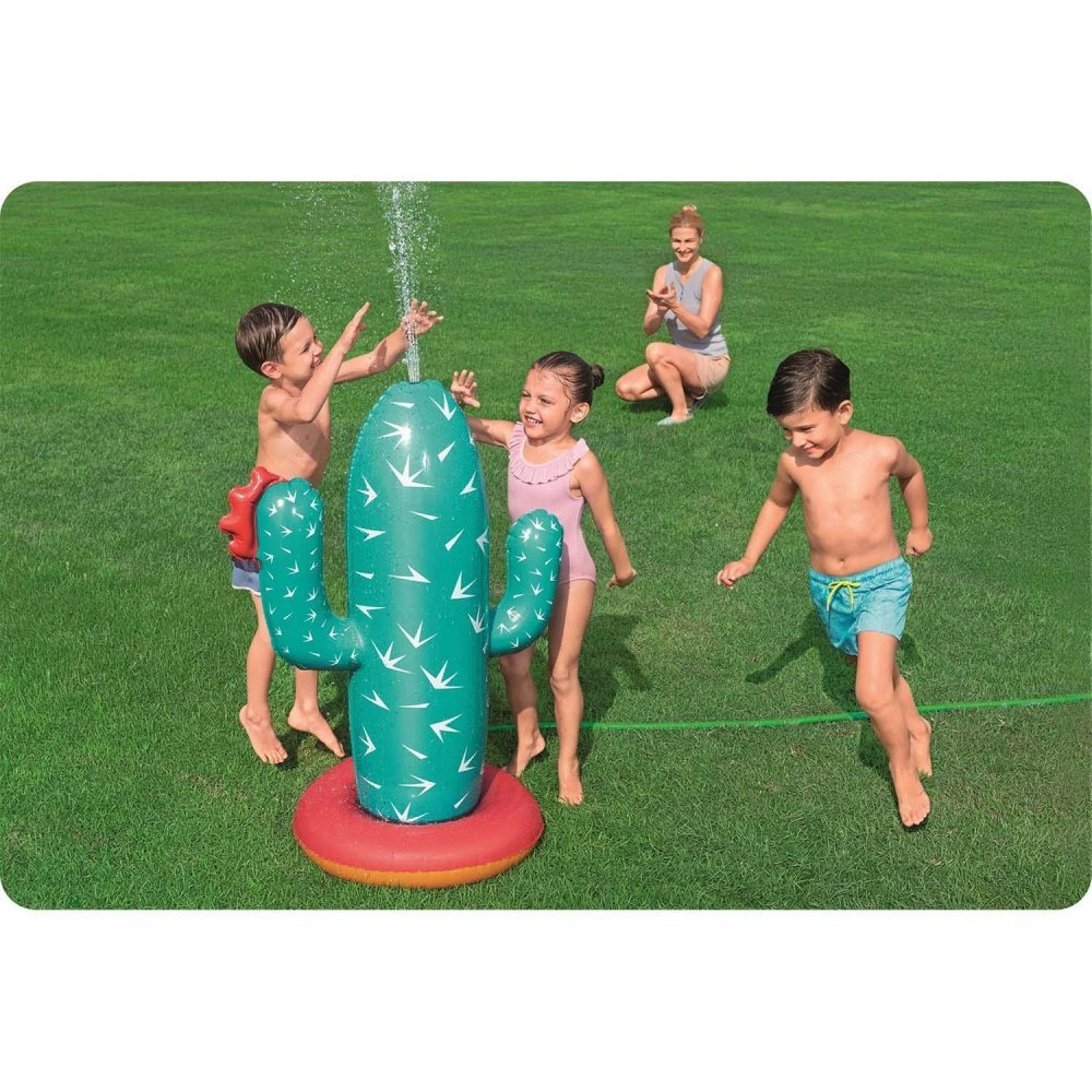 BESTWAY Jucarie gonflabila de gradina cu stropitoare Cactus 1104x74 cm cu conectare furtun apaBaza antirasturnareMaterial PVC rezistent