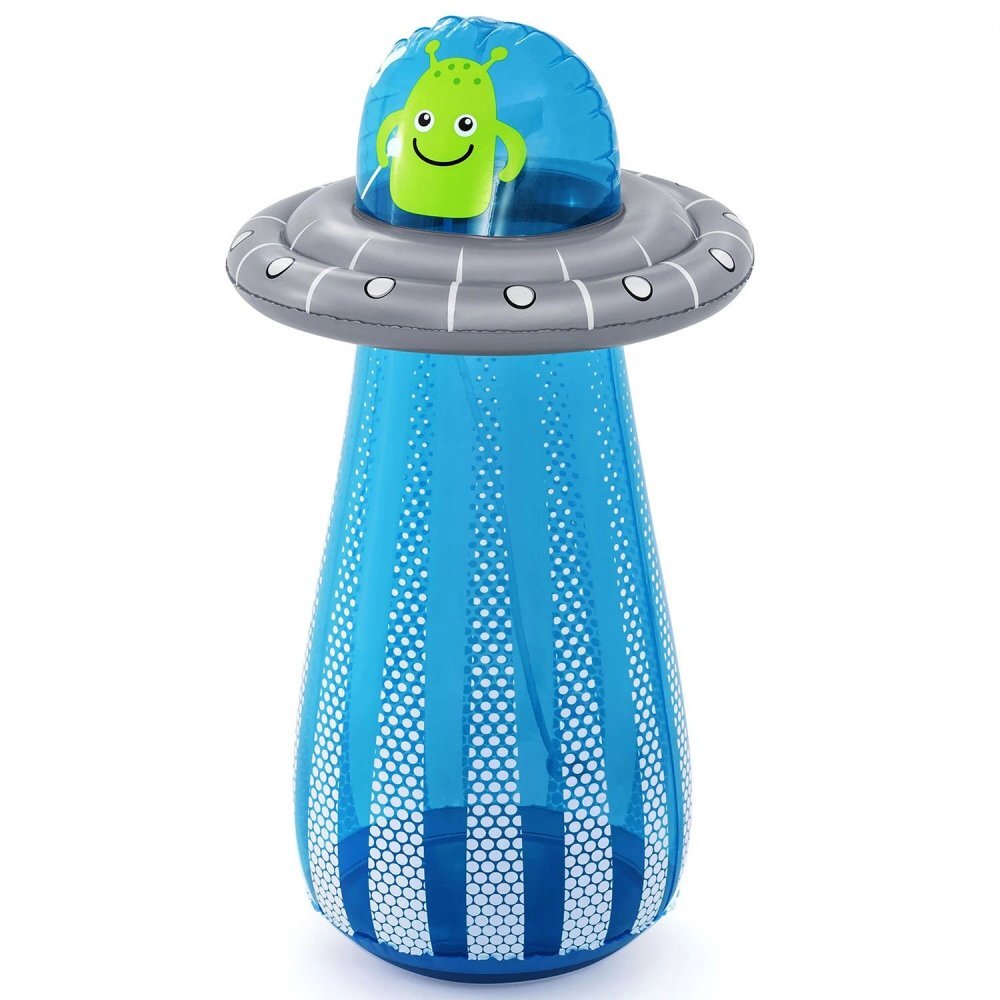 BESTWAY Jucarie gonflabila de gradina cu stropitoare UFO Albastru 119x61 cm cu conectare furtun apaBaza antirasturnareMaterial PVC rezistent