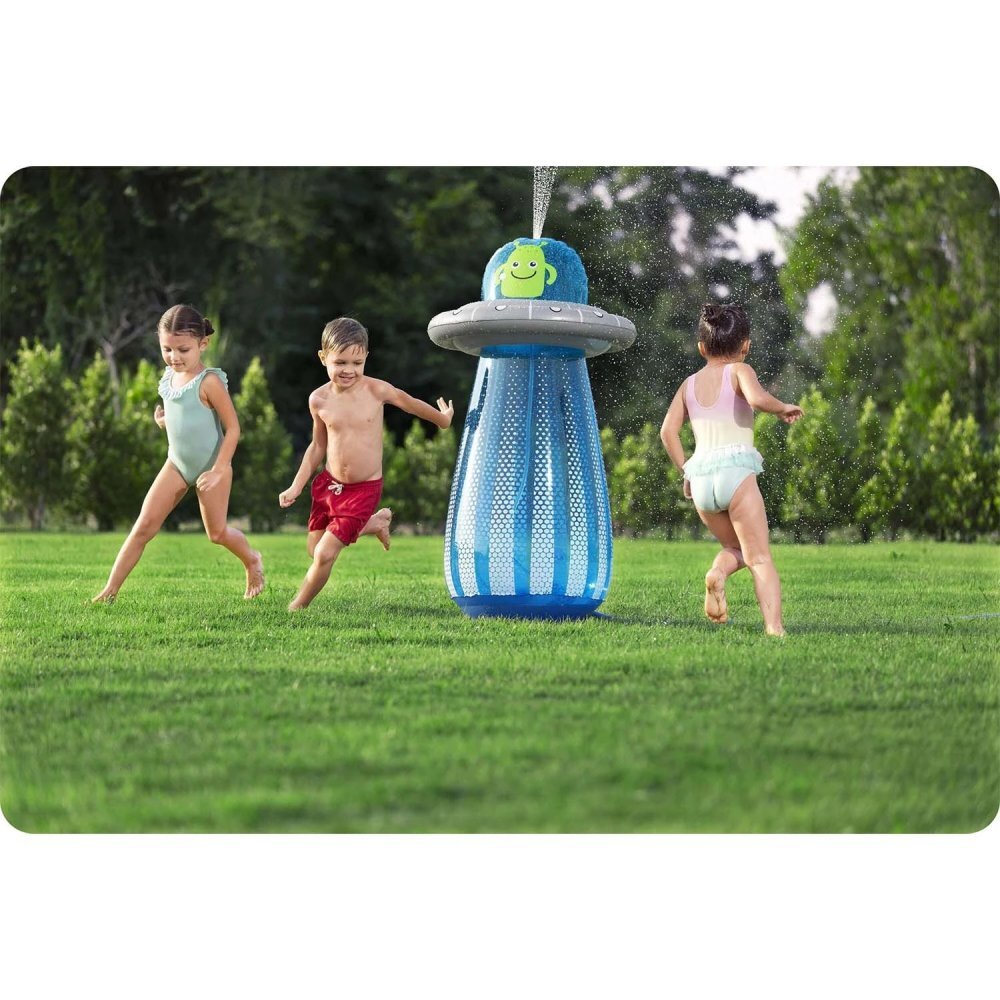 BESTWAY Jucarie gonflabila de gradina cu stropitoare UFO Albastru 119x61 cm cu conectare furtun apaBaza antirasturnareMaterial PVC rezistent