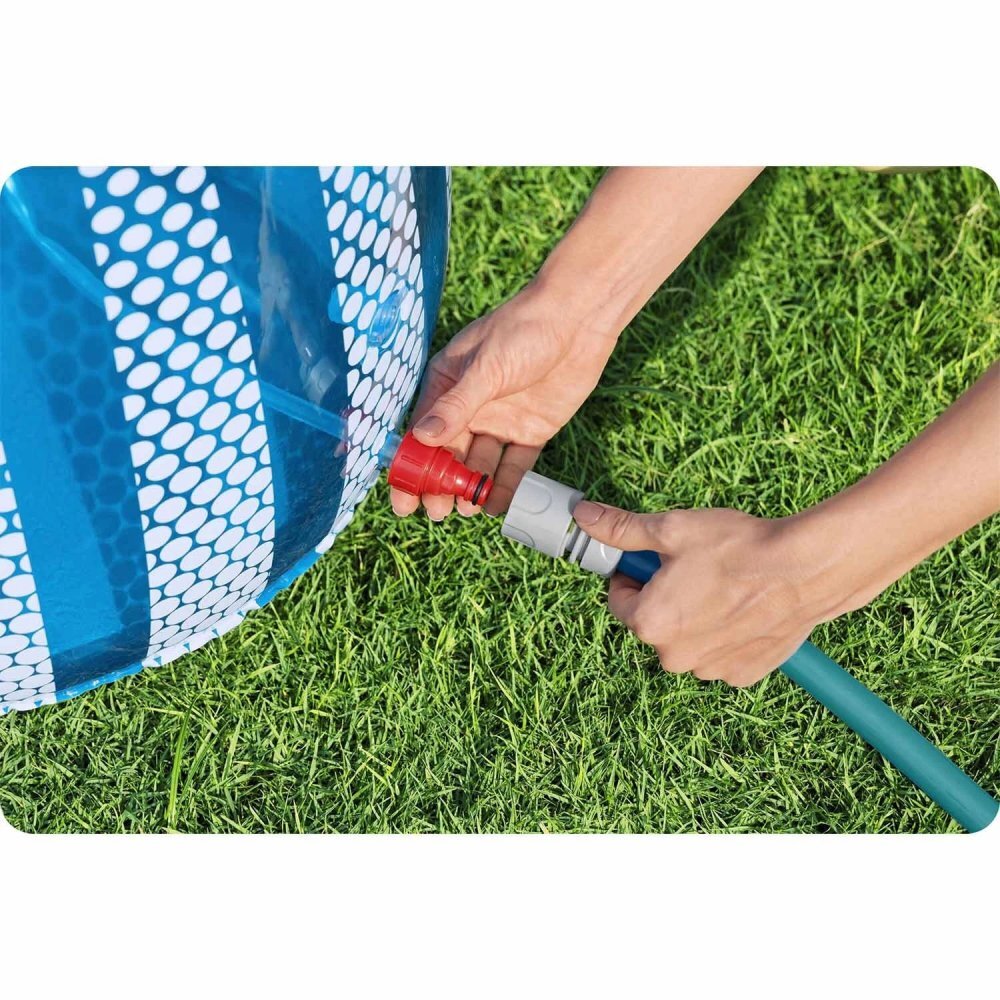BESTWAY Jucarie gonflabila de gradina cu stropitoare UFO Albastru 119x61 cm cu conectare furtun apaBaza antirasturnareMaterial PVC rezistent