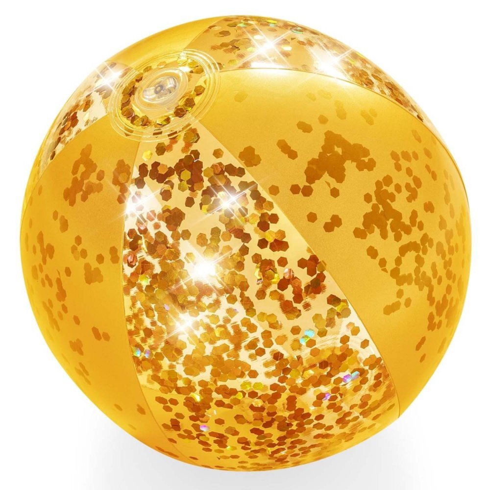 BESTWAY Minge gonflabila pentru plaja 41 cm cu sclipici Glitter Galben