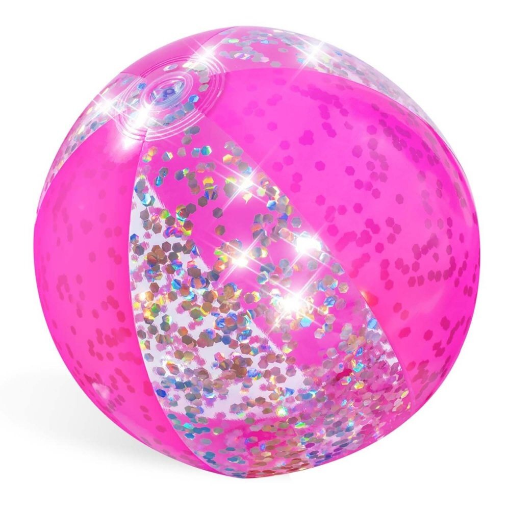 BESTWAY Minge gonflabila pentru plaja 41 cm cu sclipici Glitter Roz