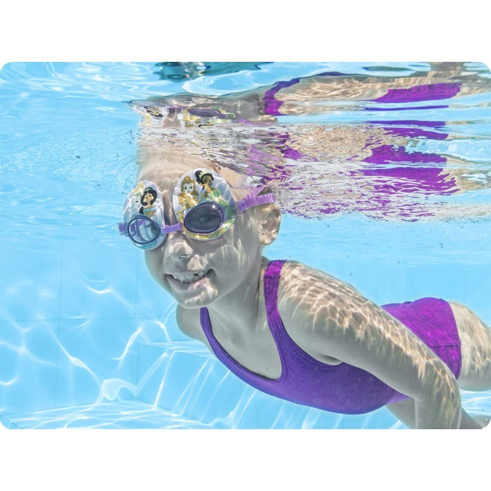 BESTWAY Ochelari pentru inot rezistenti UV Princess peste 3ani cu decoratiune