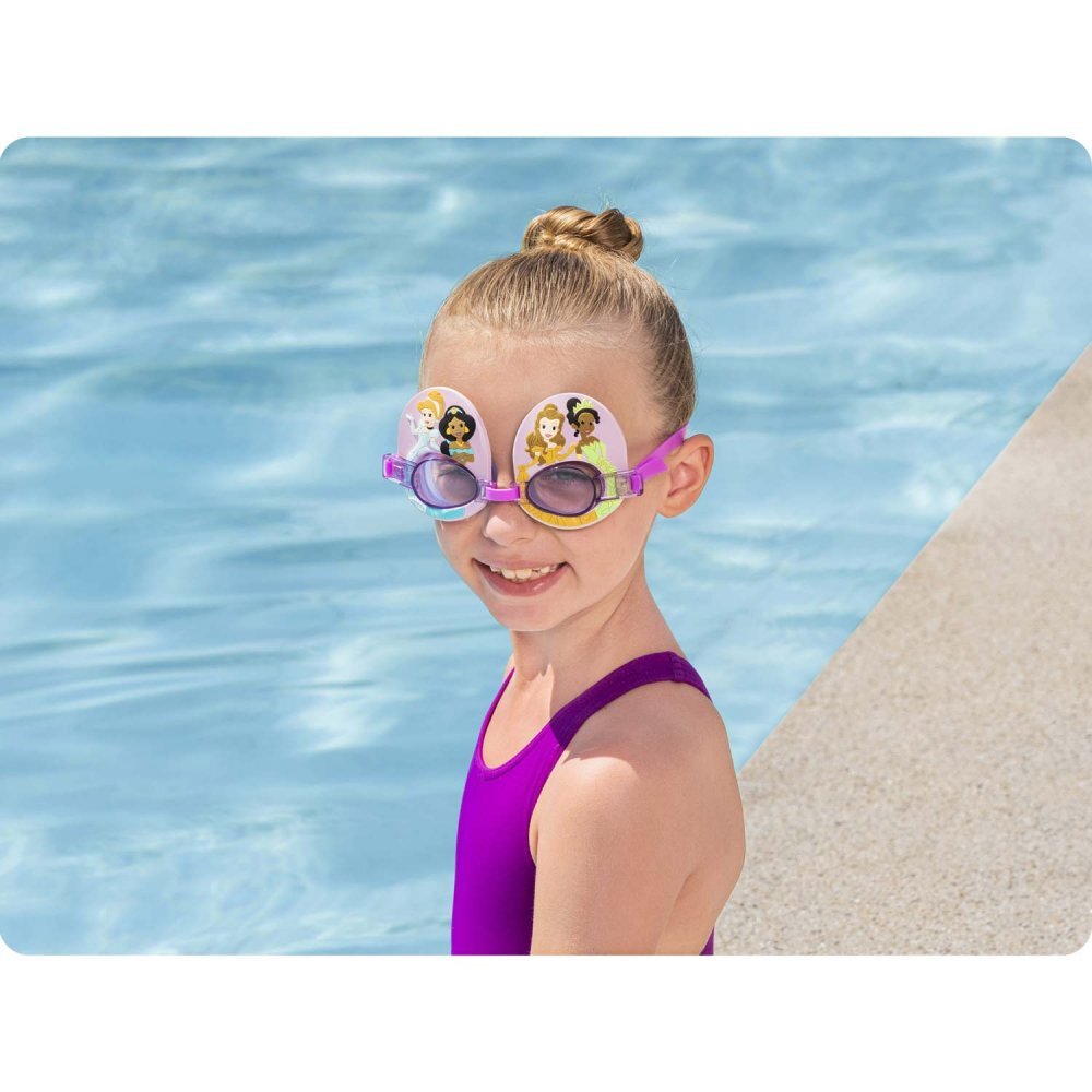 BESTWAY Ochelari pentru inot rezistenti UV Princess peste 3ani cu decoratiune