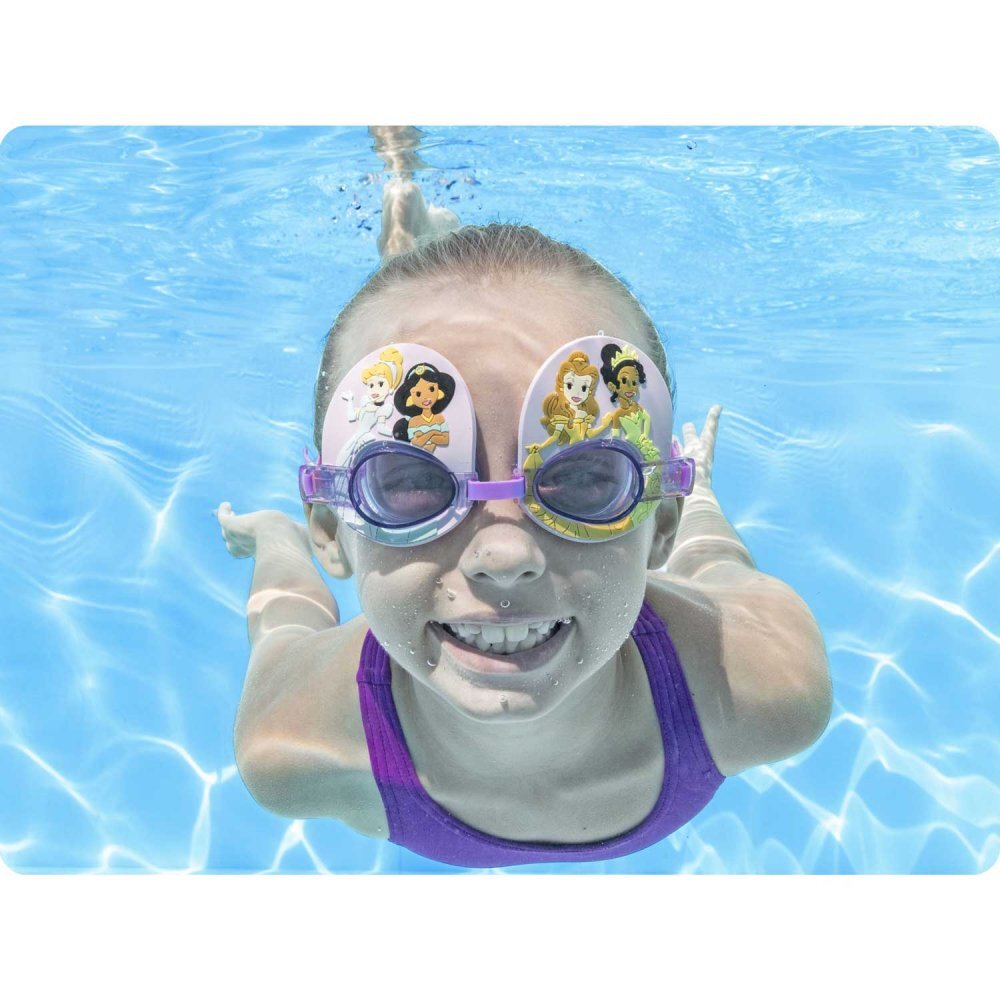 BESTWAY Ochelari pentru inot rezistenti UV Princess peste 3ani cu decoratiune