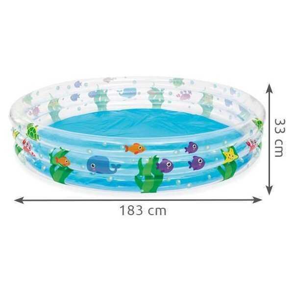 BESTWAY Piscina gonflabila cu 3 inele Pestisori 188 x 33 cm MY17686