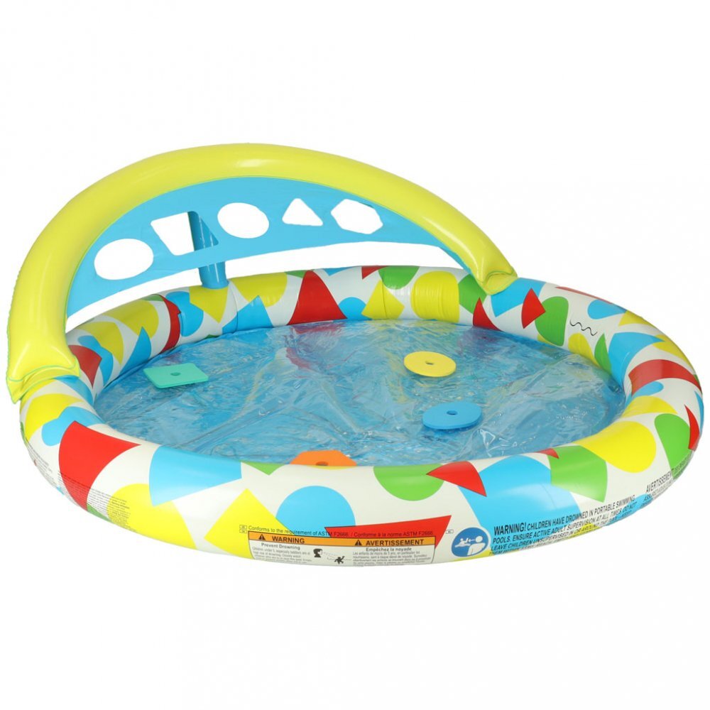 BESTWAY Piscina gonflabila cu cu sortator si parasolar Multicolor