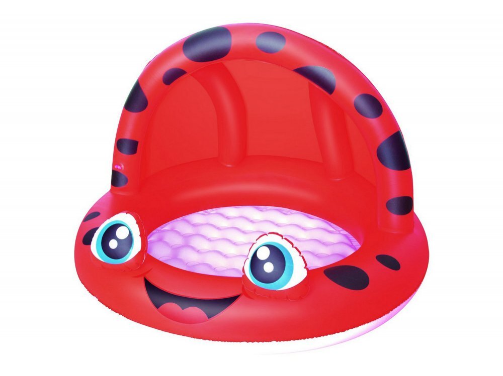 BESTWAY Piscina gonflabila cu parasolar Smile Rosu