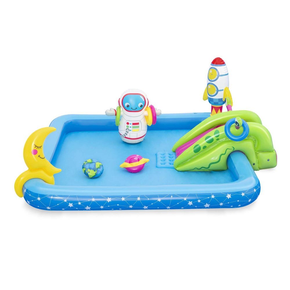 BESTWAY Piscina gonflabila cu tobogan si jucarii Astronaut