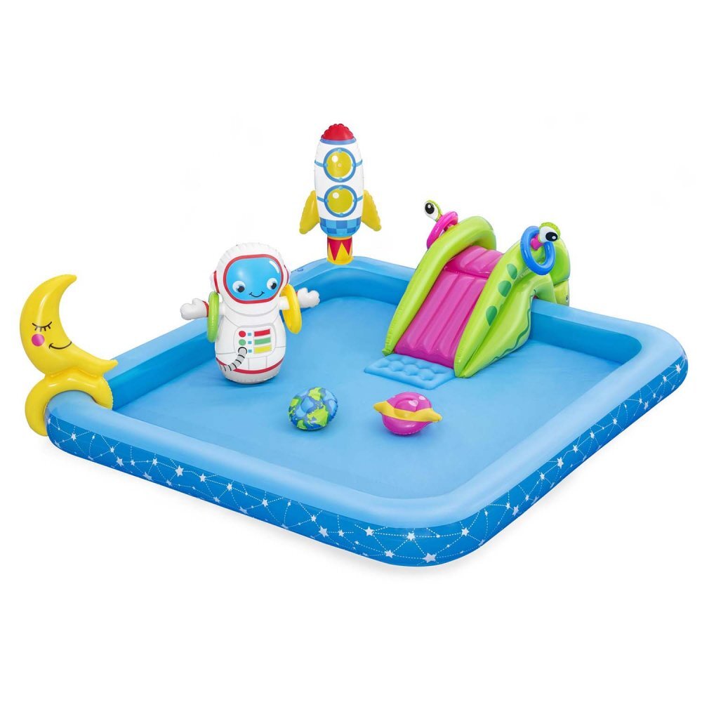 BESTWAY Piscina gonflabila cu tobogan si jucarii Astronaut
