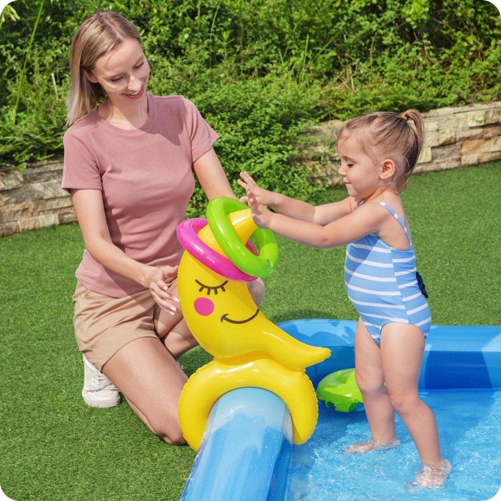 BESTWAY Piscina gonflabila cu tobogan si jucarii Astronaut