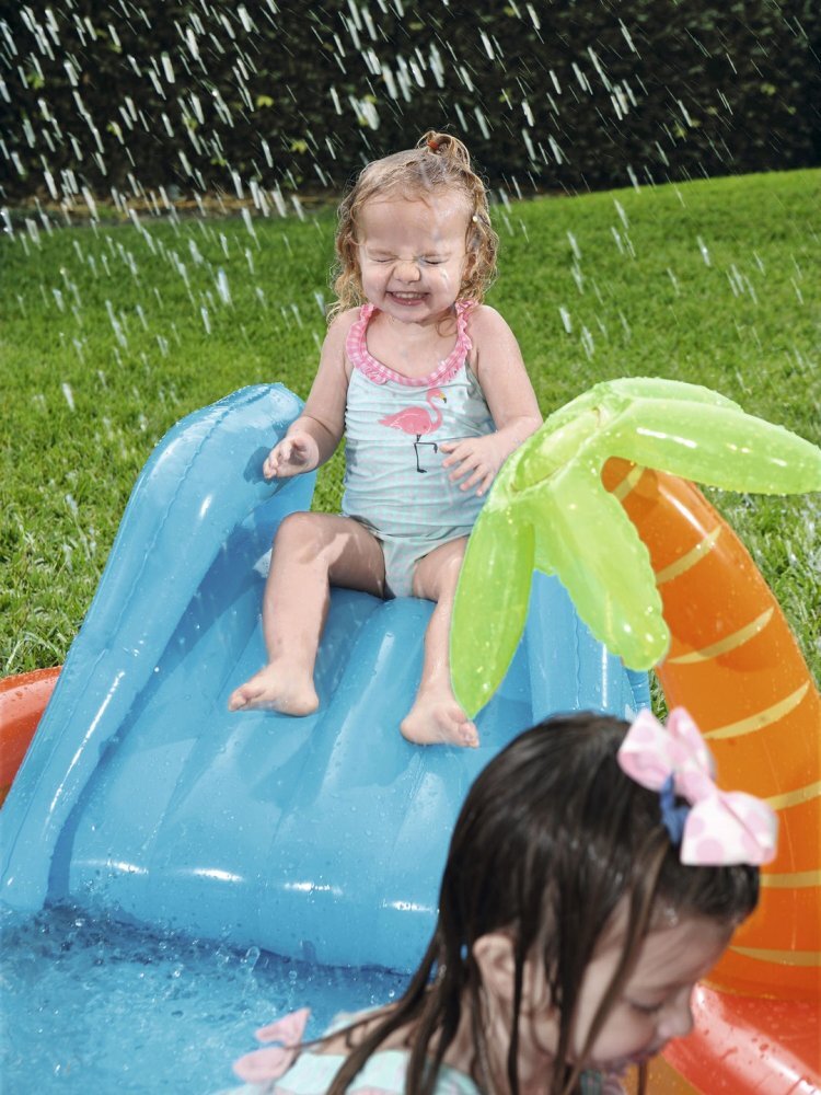 BESTWAY Piscina gonflabila cu tobogan stropitori si cos