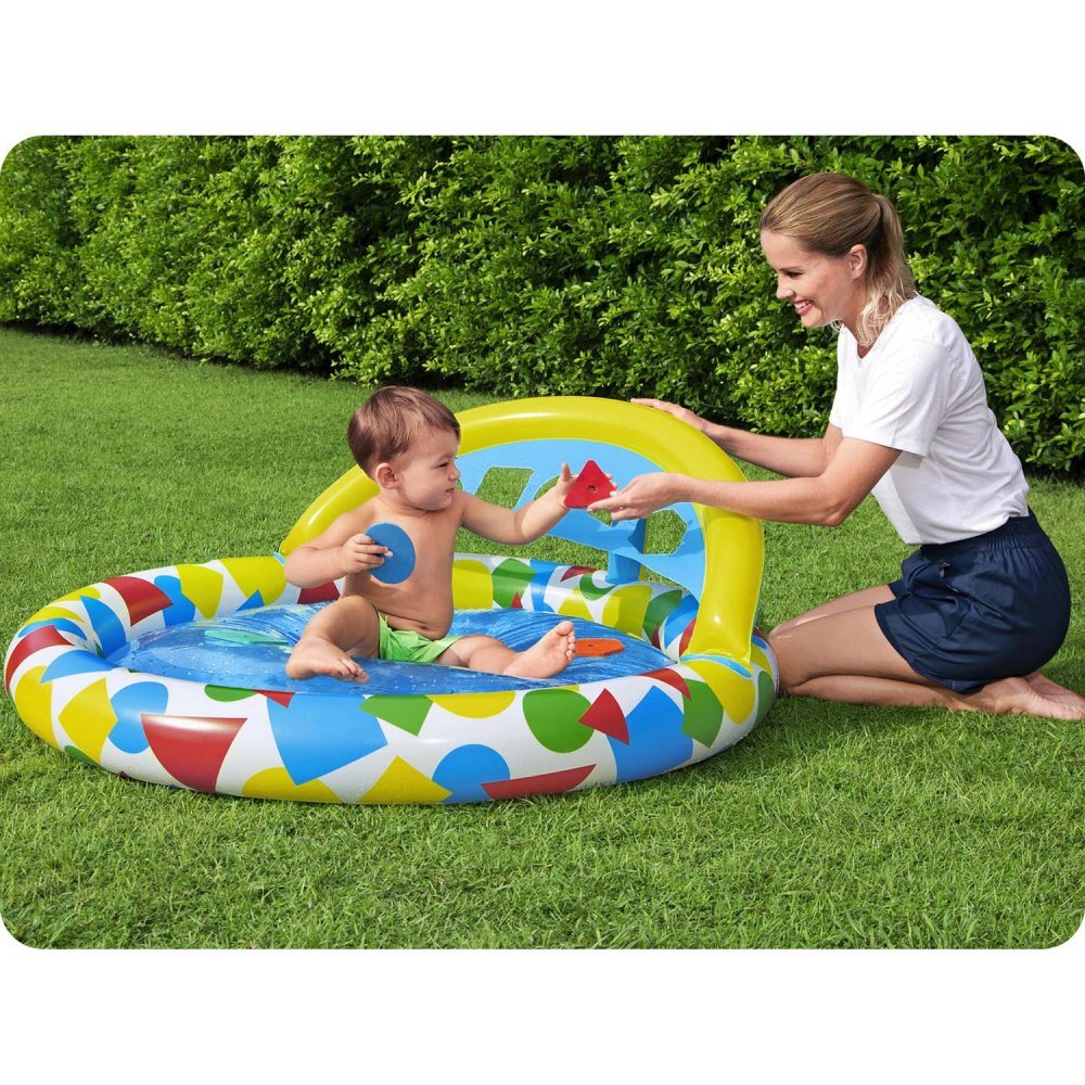 BESTWAY Piscina gonflabila pentru copii cu panou sortare forme si culori