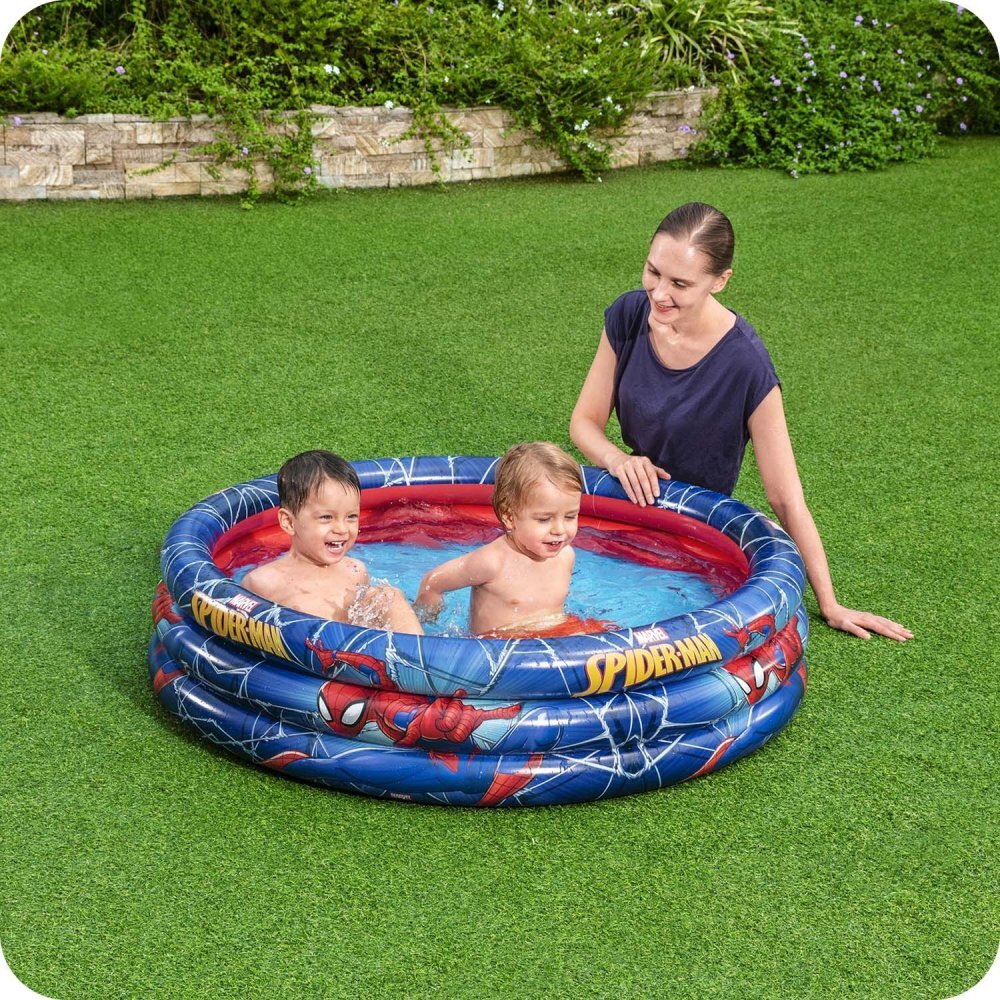 BESTWAY Piscina gonflabila Spider-Man cu 3 inele 122 x 30 cm