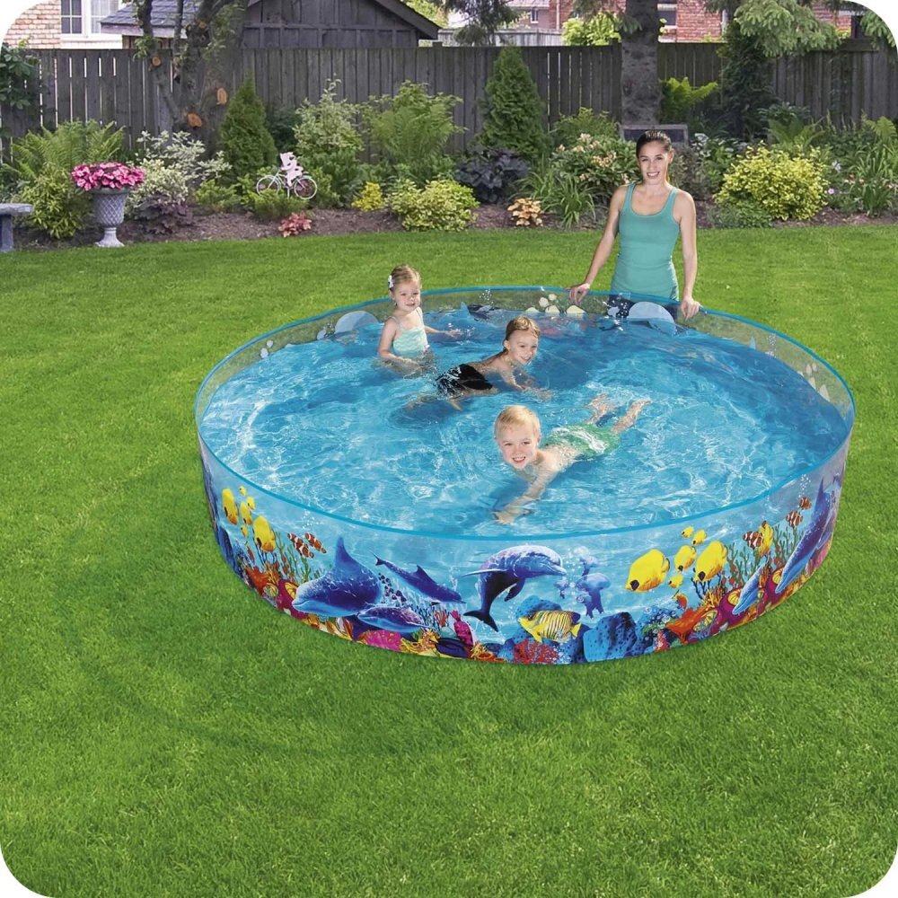 BESTWAY Piscina pentru gradina Fill and Fun 244x46 cm Capacitate 2074 litri Material PVC ranforsat rezistent