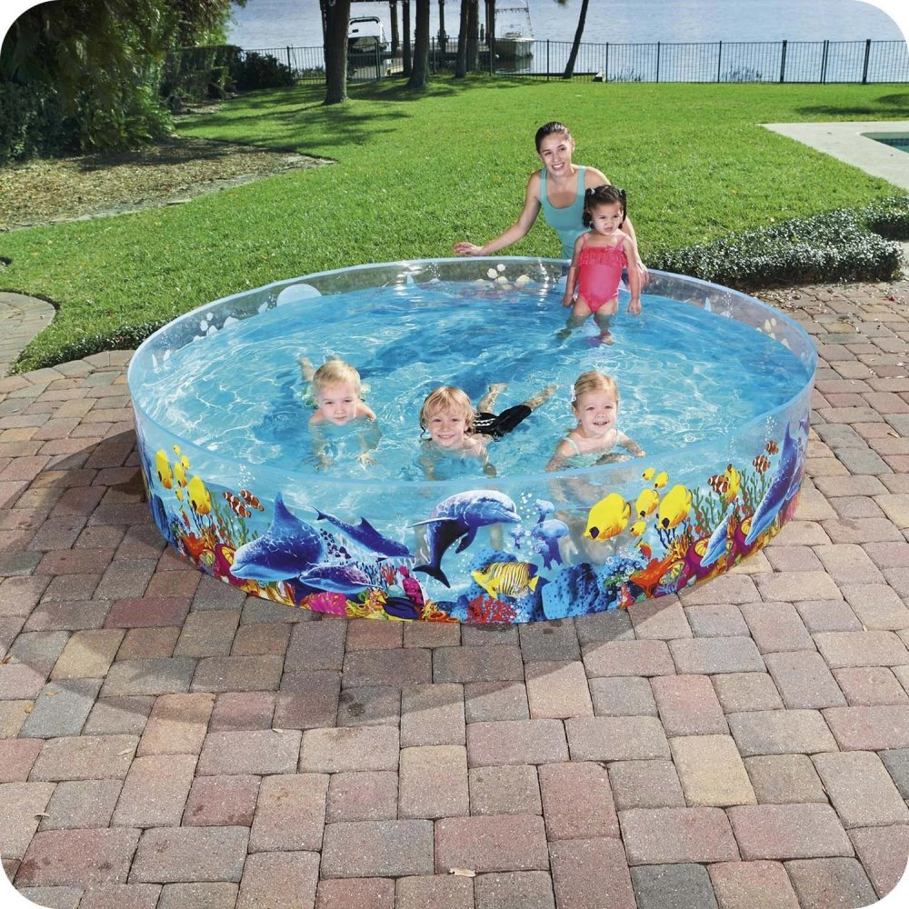 BESTWAY Piscina pentru gradina Fill and Fun 244x46 cm Capacitate 2074 litri Material PVC ranforsat rezistent