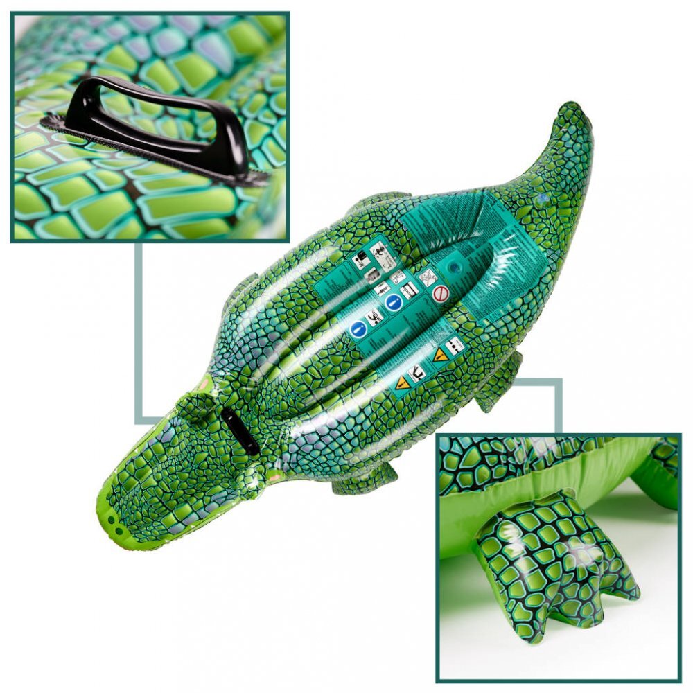 BESTWAY Saltea gonflabila 150 cm model Green Crocodile