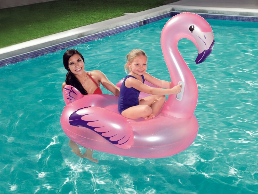 BESTWAY Saltea gonflabila cu manere 127 cm Flamingo Roz