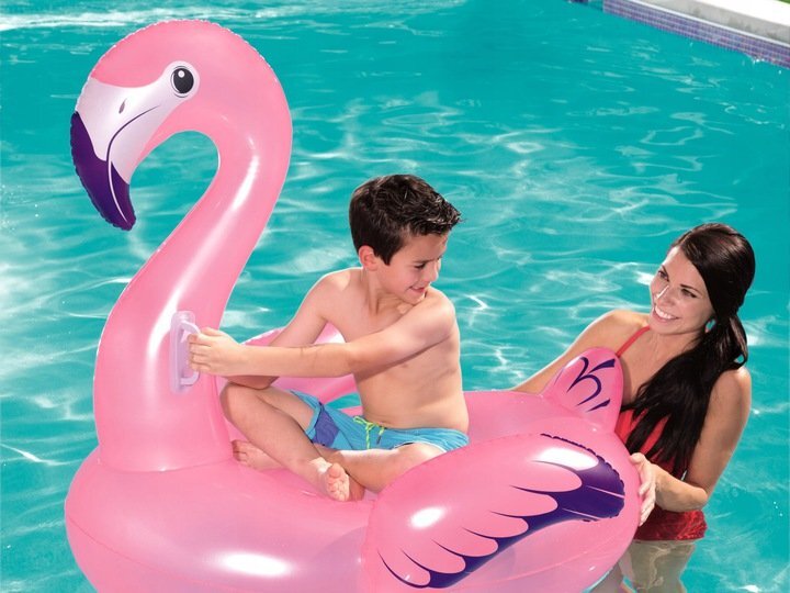 BESTWAY Saltea gonflabila cu manere 127 cm Flamingo Roz