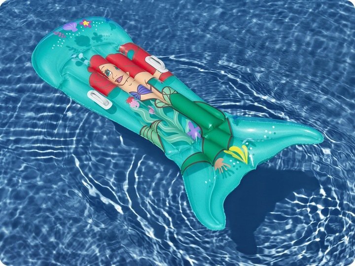 BESTWAY Saltea gonflabila pentru inot cu manere 158 x 81 cm Mica Sirena Ariel