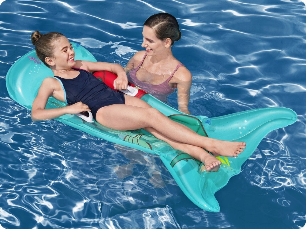 BESTWAY Saltea gonflabila pentru inot cu manere 158 x 81 cm Mica Sirena Ariel