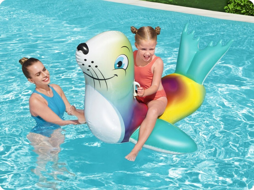 BESTWAY Saltea gonflabila pentru piscina cu manere 157 x 114 cm Foca