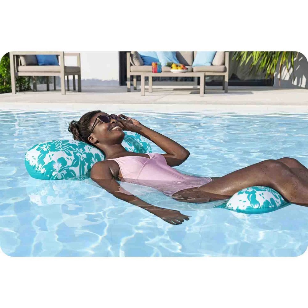 BESTWAY Saltea gonflabila tip hamac pentru piscina Catching Rays 140x87 cm Design modern Plasa cu uscare rapida Greutate maxim admisa 100kg