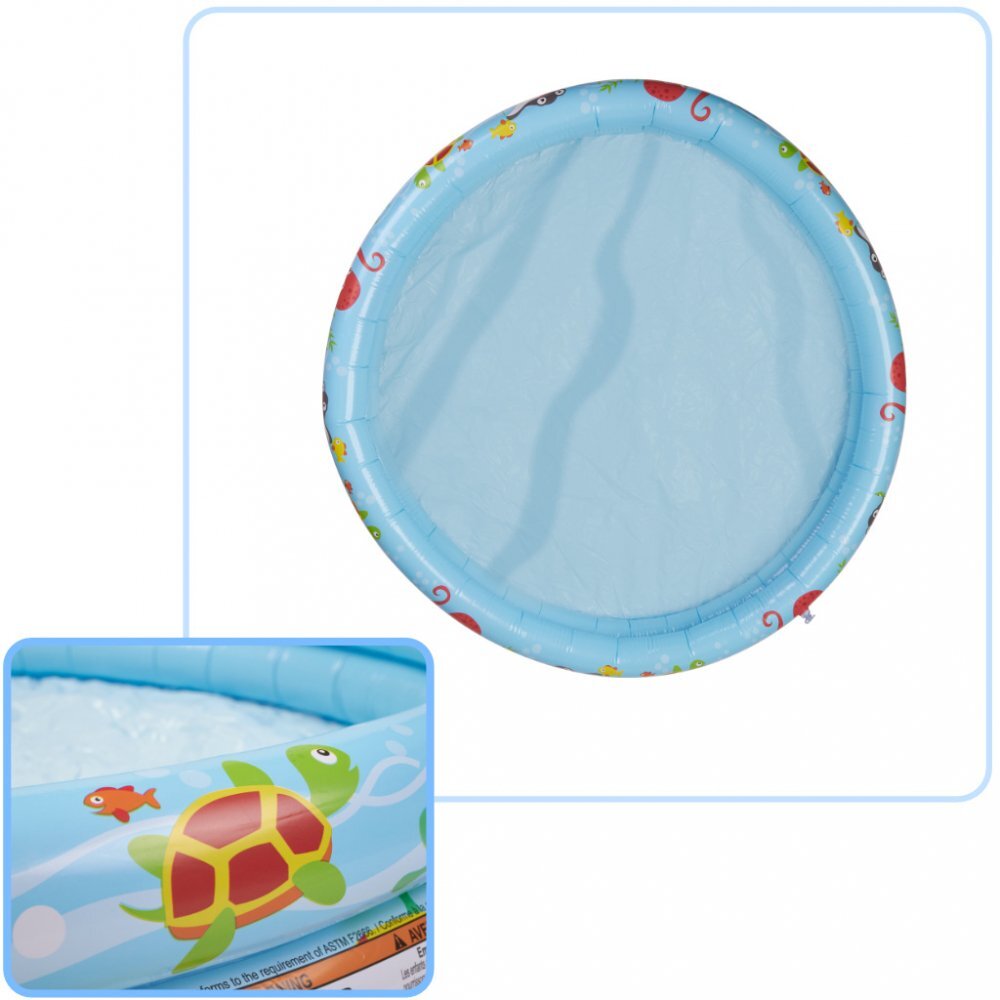 BESTWAY Set 3 piese Piscina gonflabila colac si minge Multicolor 122 cm Marine Life