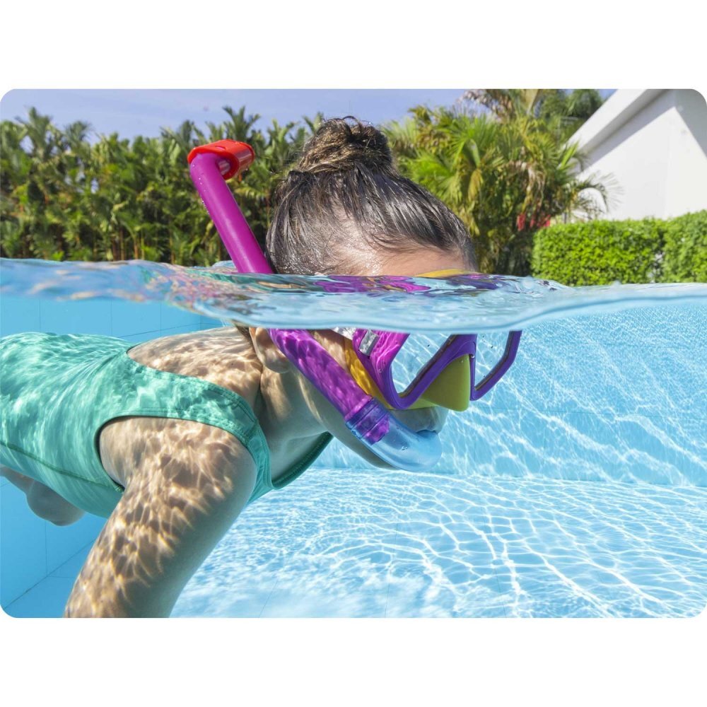 BESTWAY Set snorkeling pentru scufundari copii Roz