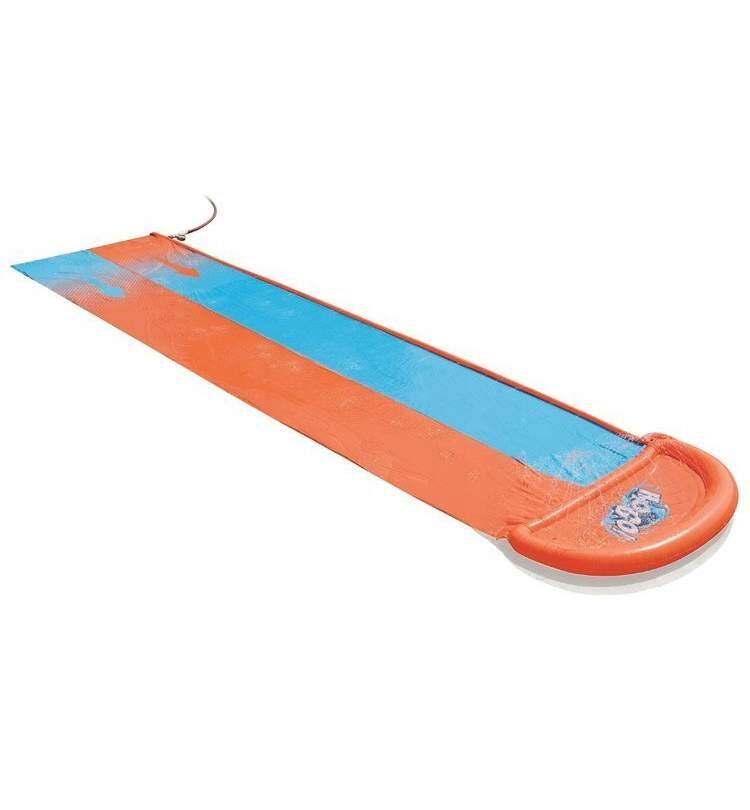 BESTWAY Tobogan de apa cu pista dubla de alunecare 448 cm BlueOrange