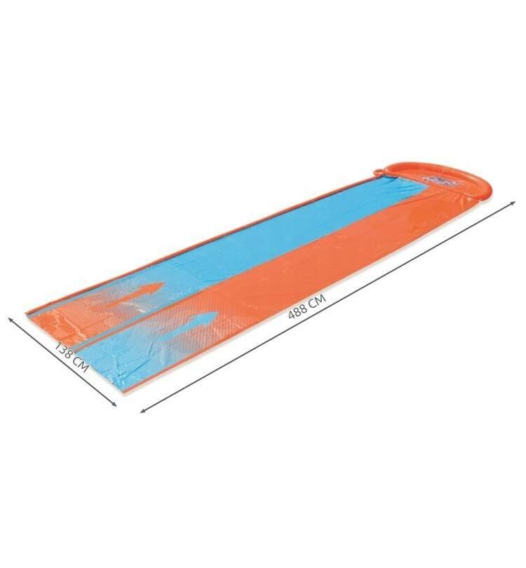 BESTWAY Tobogan de apa cu pista dubla de alunecare 448 cm BlueOrange