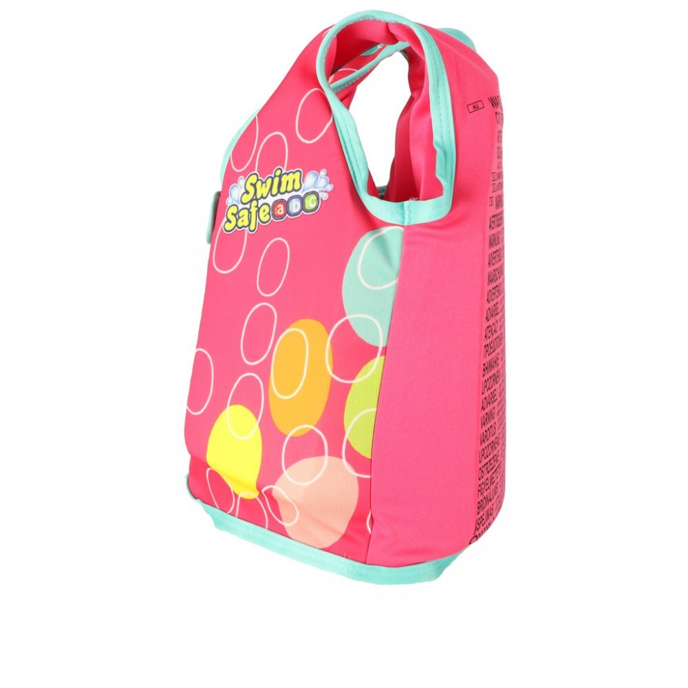 BESTWAY Vesta de inot pentru copii Pink Marime ML pentru 1-3 ani Umplutura din spuma Protectie UV UPF 50+ Inchidere cu fermoar Centuri reglabile Flotabilitate testata maxim 30 kg
