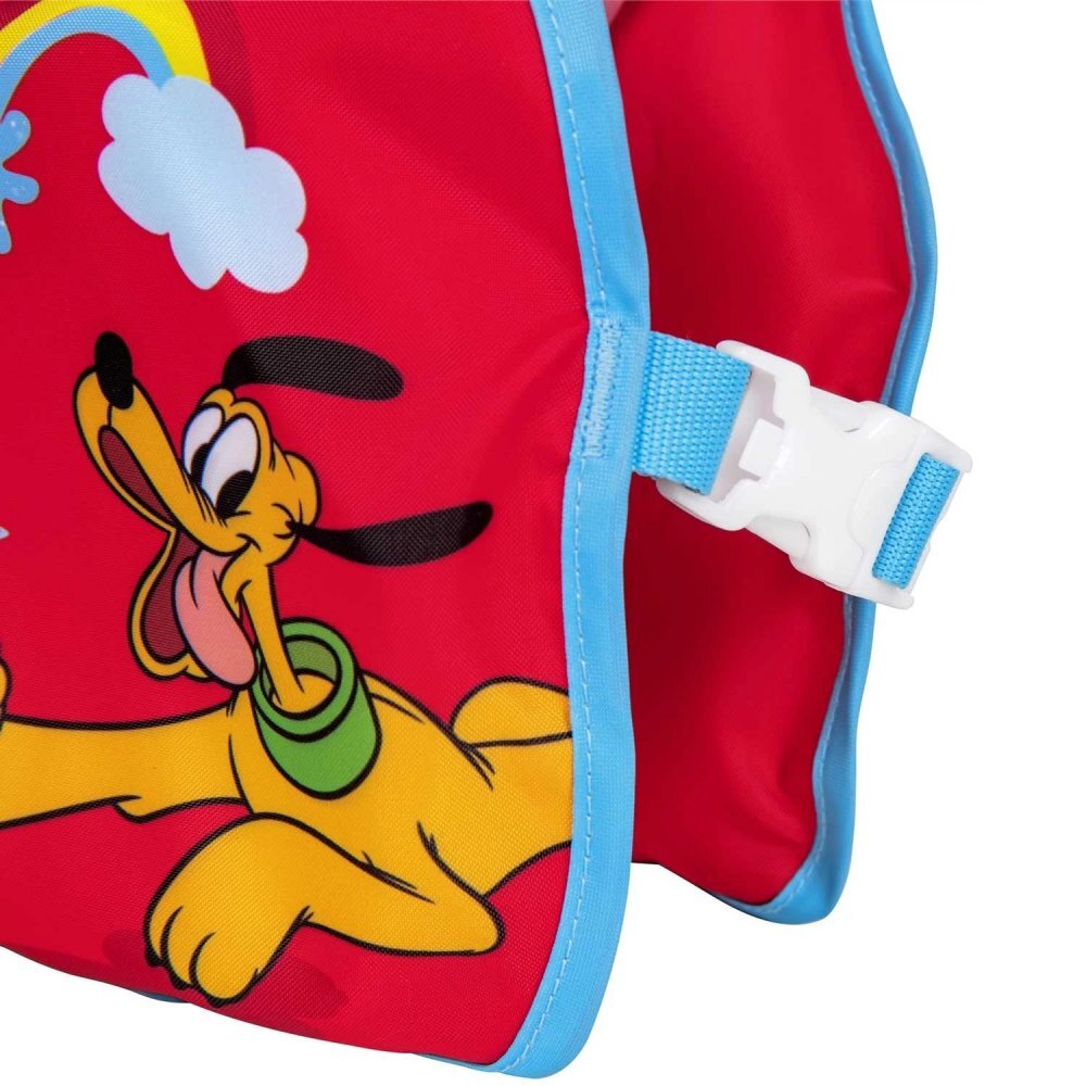 BESTWAY Vesta invatare inot copii Mickey Mouse cu maneci incorporate cu Umplutura din spuma flotabila Recomandata intre 3-6 ani Fixare cu centuri reglabile